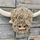 Wall Mounted Jute Highland Cow Head