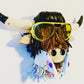 Wall Mounted Elvis Presley Style Highland Cow