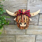 Wall Mounted Brown Highland Cows Head