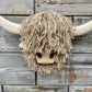 Wall Mounted Jute Highland Cow Head