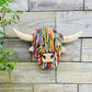 Wall Mounted Multi-coloured Highland Cow Head