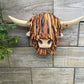 Wall Mounted Brown Highland Cows Head