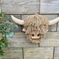 Wall Mounted Jute Highland Cow Head